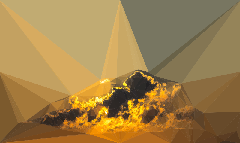 Low Poly Incandescent Amber