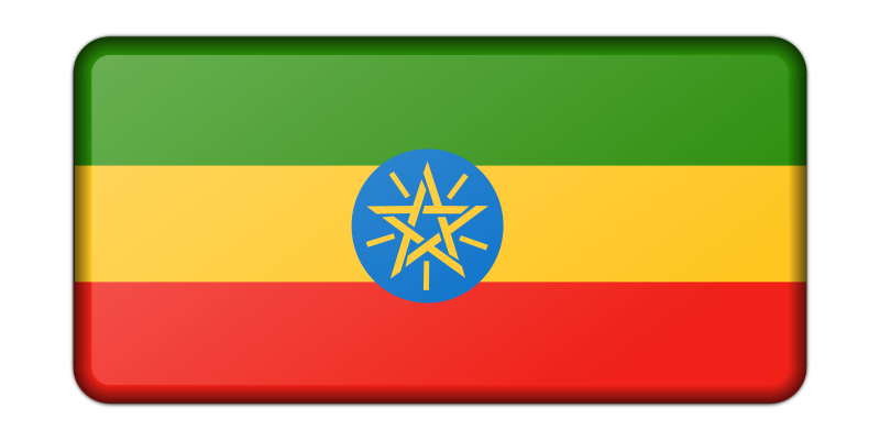 Flag of Ethiopia (bevelled)