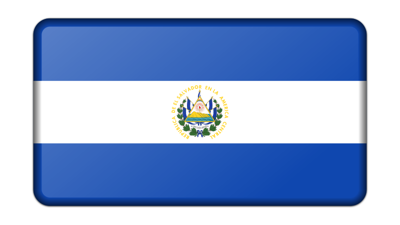 Flag of El Salvador (bevelled)