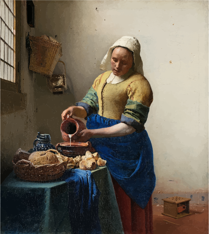 The Milkmaid By Johannes Vermeer