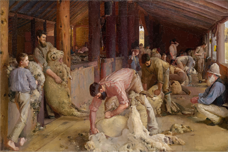 Shearing The Rams By Tom Roberts