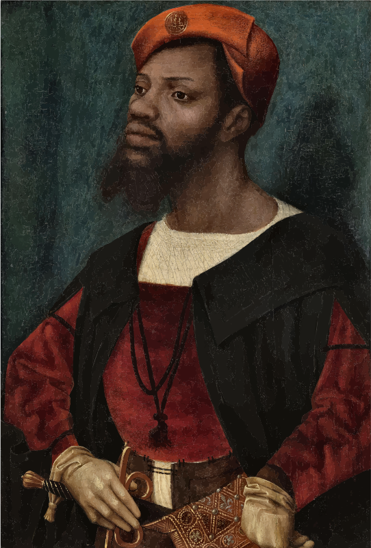 Portrait Of An African Man By Jan Mostaert