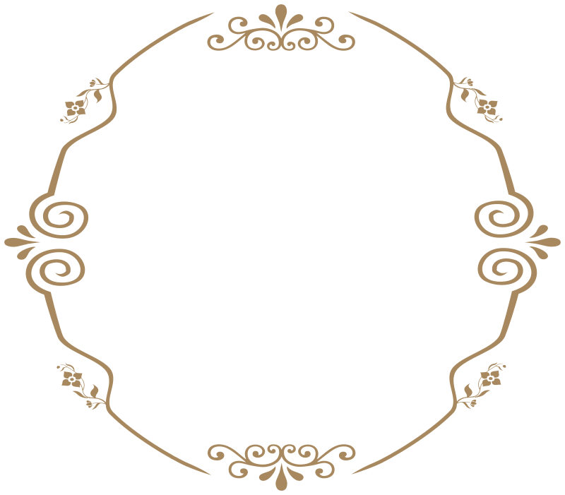 Round decorative vintage frame