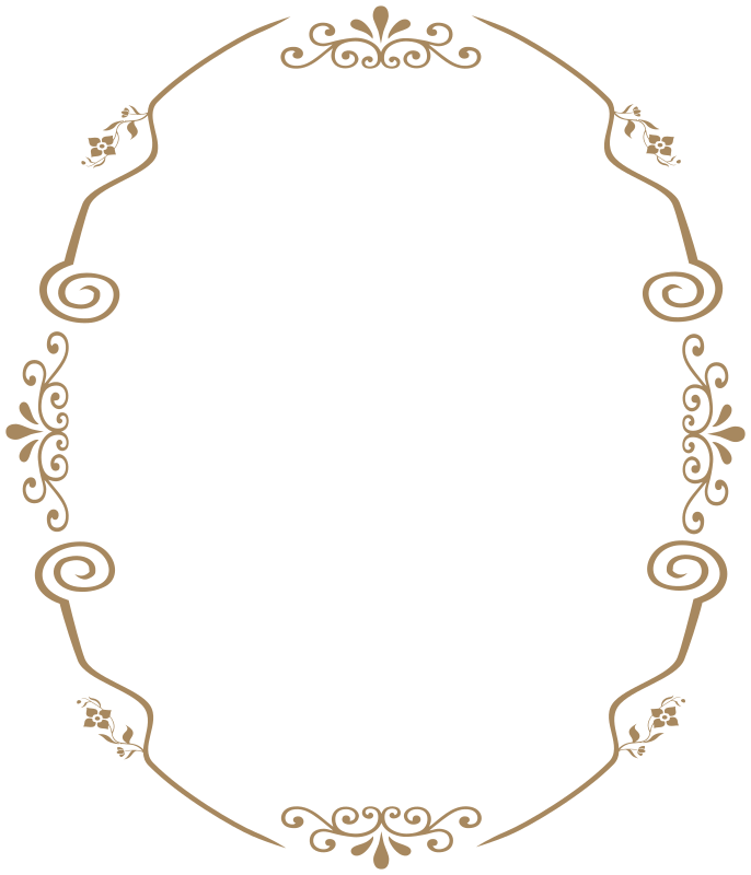 Oval remix of decorative Vintage Style Frame