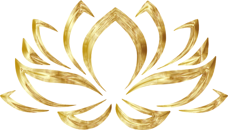 Goldenized Lotus Flower