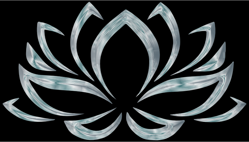 Silverized Lotus Flower