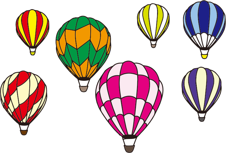 Hot Air Balloon Scene Minus Background