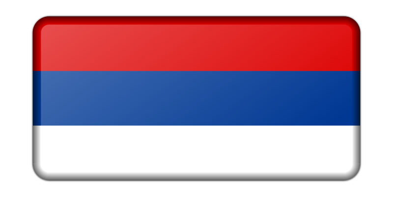 Flag of Republika Srpska (bevelled)