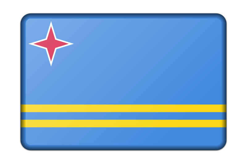 Flag of Aruba (bevelled)