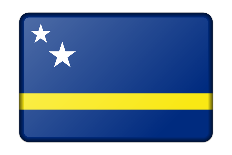 Flag of Curacao (bevelled)