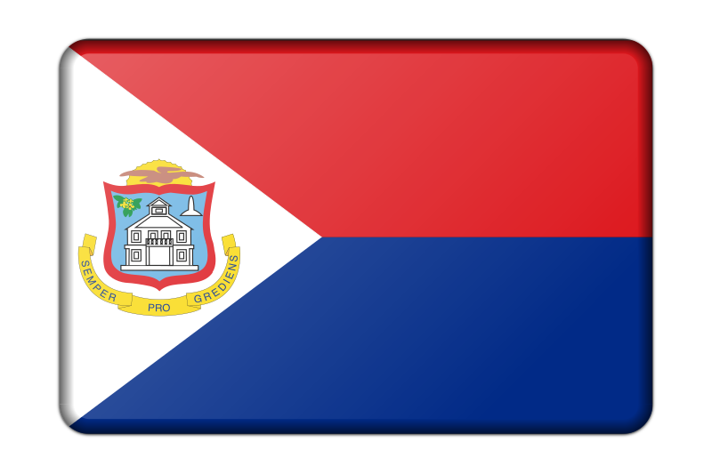 Flag of Sint Maarten (bevelled)