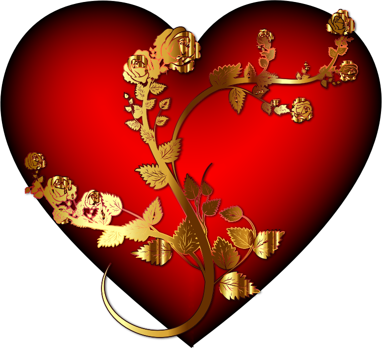 Golden Rose Heart Enhanced 2