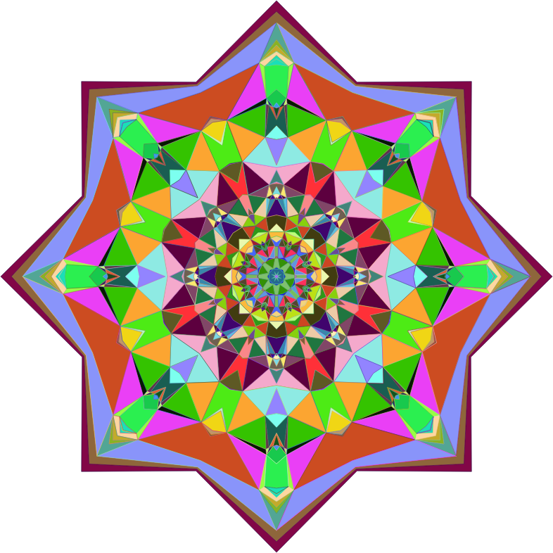 Prismatic Geometric Flower 2