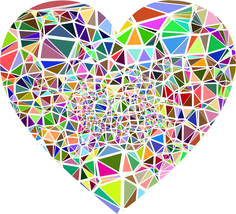 Low Poly Shattered Heart