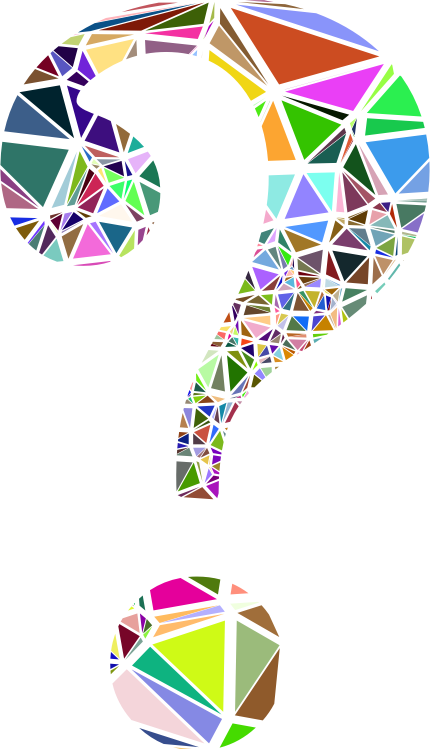 Low Poly Shattered Question Mark