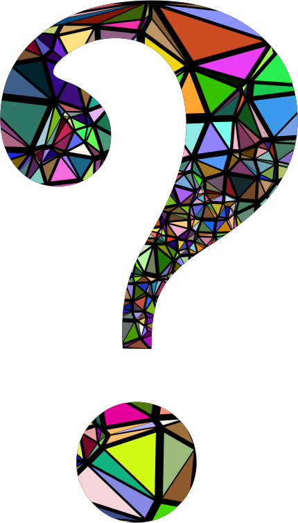 Low Poly Shattered Question Mark With Background