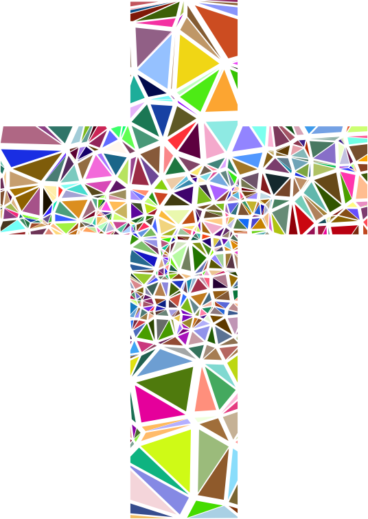 Low Poly Stained Glass Cross