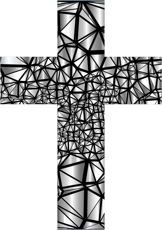 Low Poly Stained Glass Cross 4