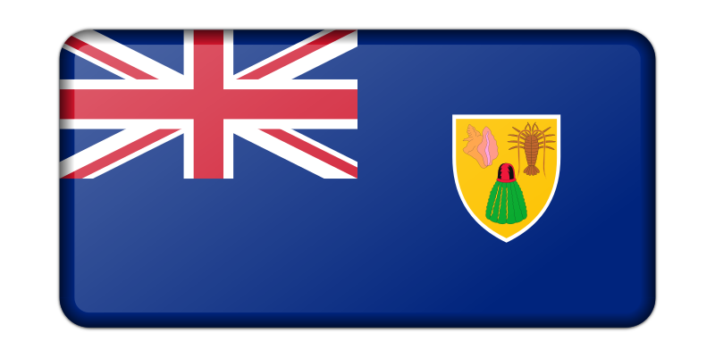 Flag of the Turks and Caicos Islands (bevelled)