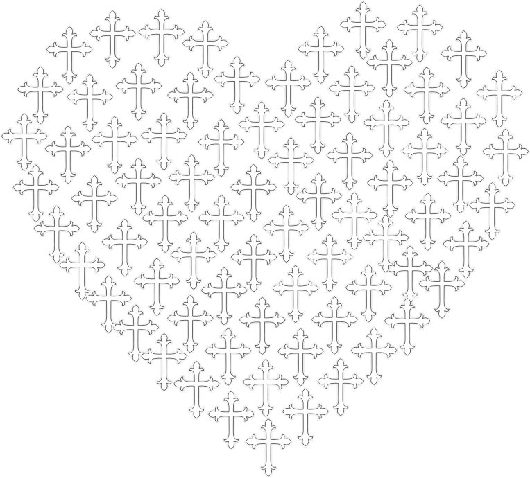 Love Heart Crosses No Background