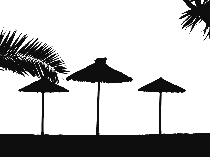 Tropical Beach Silhouette