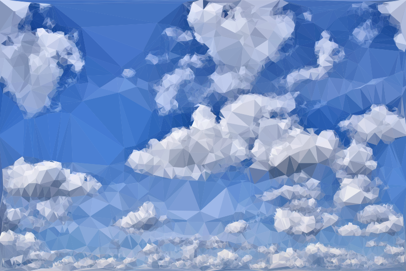 Low Poly Blue Sky 4 - Openclipart