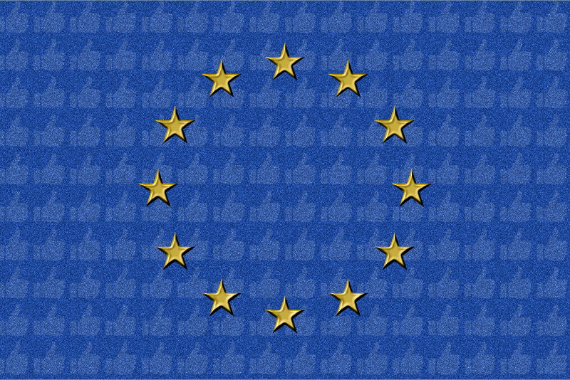 Granite Plaque Europe Flag Thumbs Up