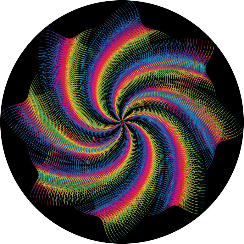 Prismatic Abstract Line Art Cyclone