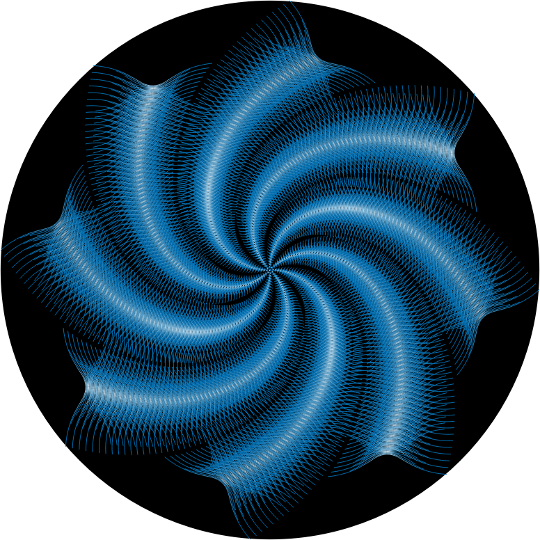 Prismatic Abstract Line Art Cyclone 3