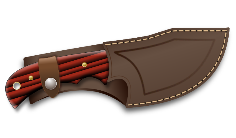 Hunter knife in a sheath