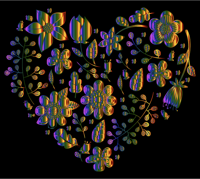 Chromatic Floral Heart