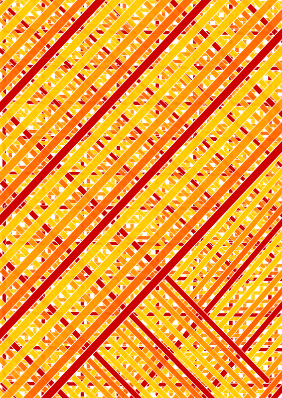 red orange lines complete across double diagonal