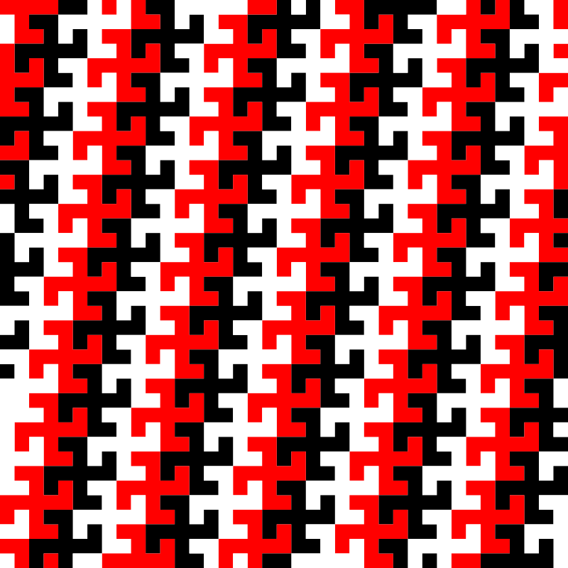 Swastika tessellation 1 (three-colour)