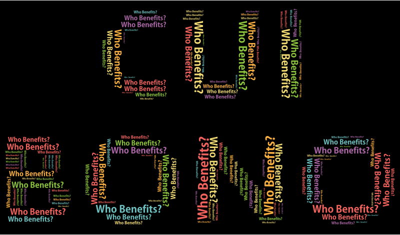 Cui Bono Word Cloud