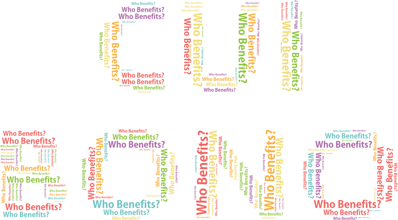 Cui Bono Word Cloud No Background