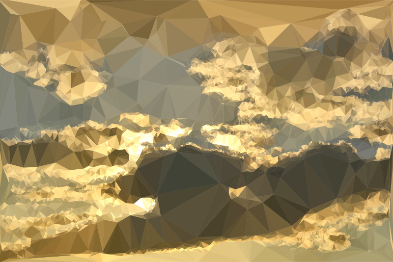 Low Poly Golden Clouds