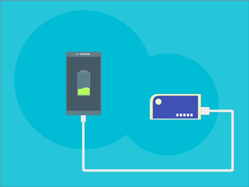 Recharging phone battery via Power Bank