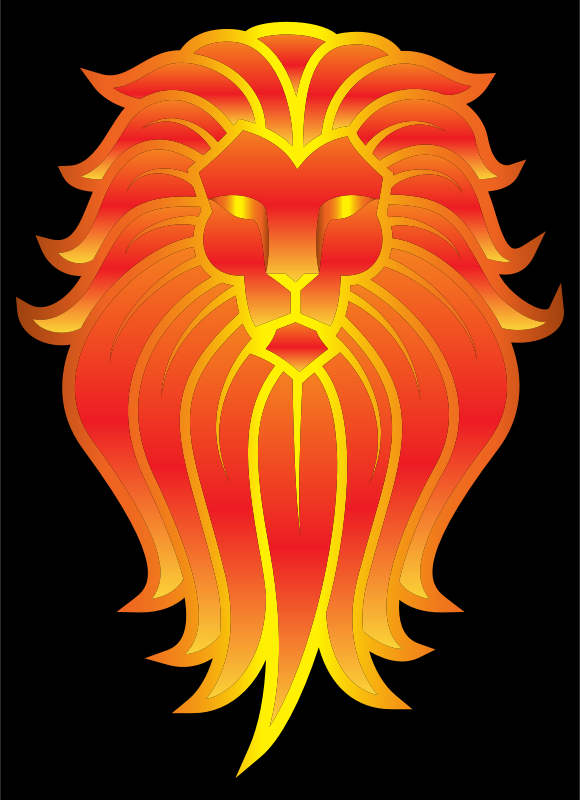 Chromatic Lion Face Tattoo 4