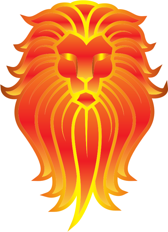 Chromatic Lion Face Tattoo 4 No Background