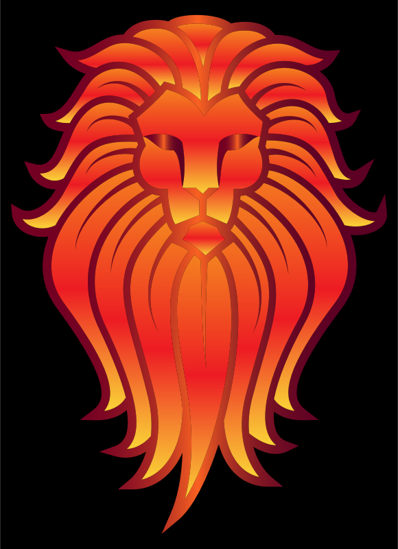 Chromatic Lion Face Tattoo 5