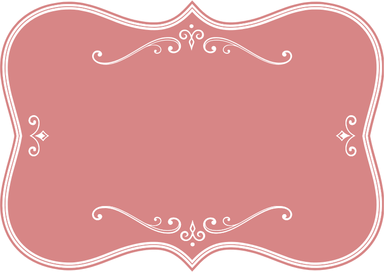Decorative Pink Flourish Frame