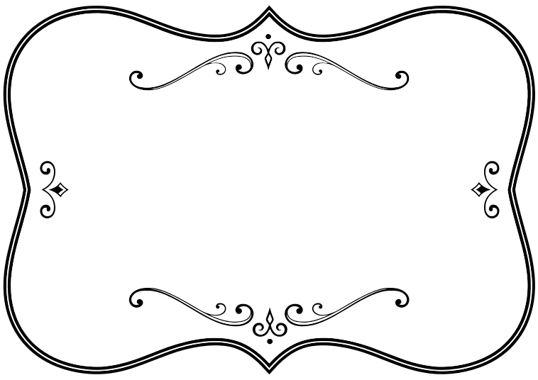 Decorative Black And White Flourish Frame