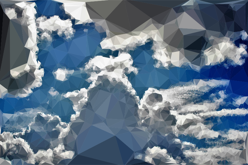 Low Poly Blue Sky 5