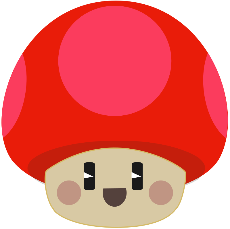 Cute happy mushroom