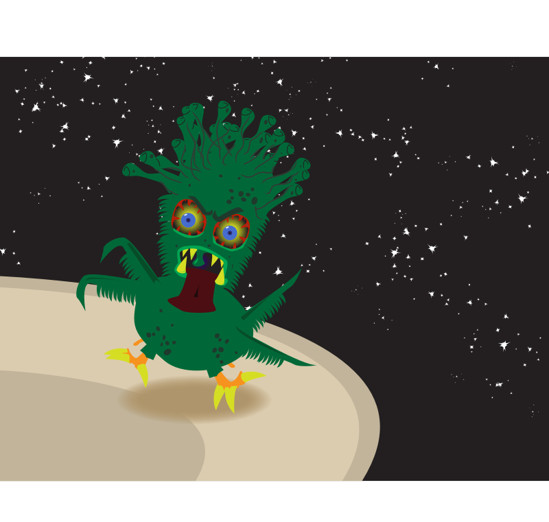 creepy space chicken