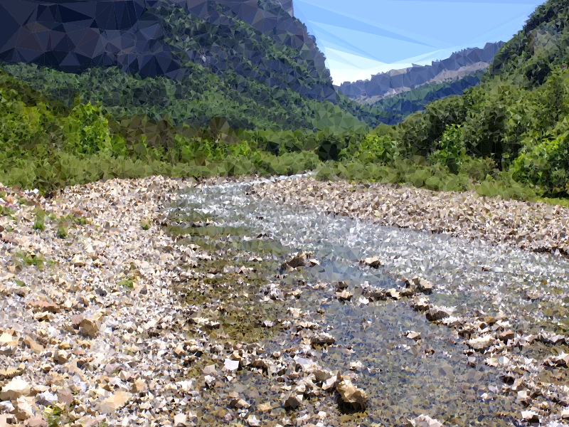 High Poly Ordesa National Park River