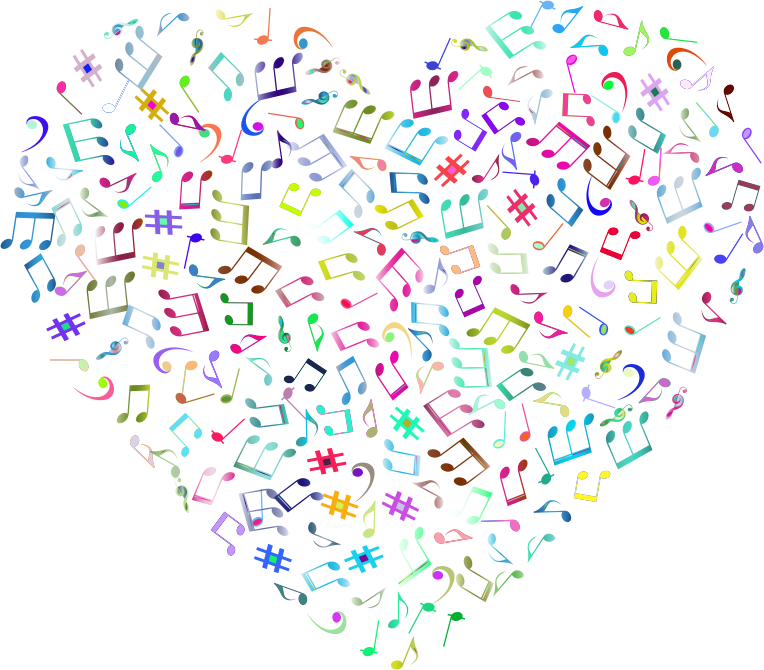 Prismatic Musical Heart 4 2 No Background