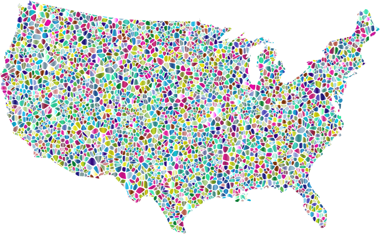 Polyprismatic Tiled United States Map