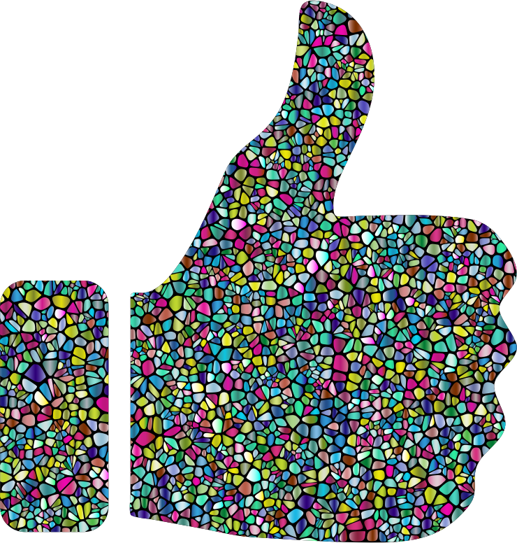 Polyprismatic Tiled Thumbs Up With Background
