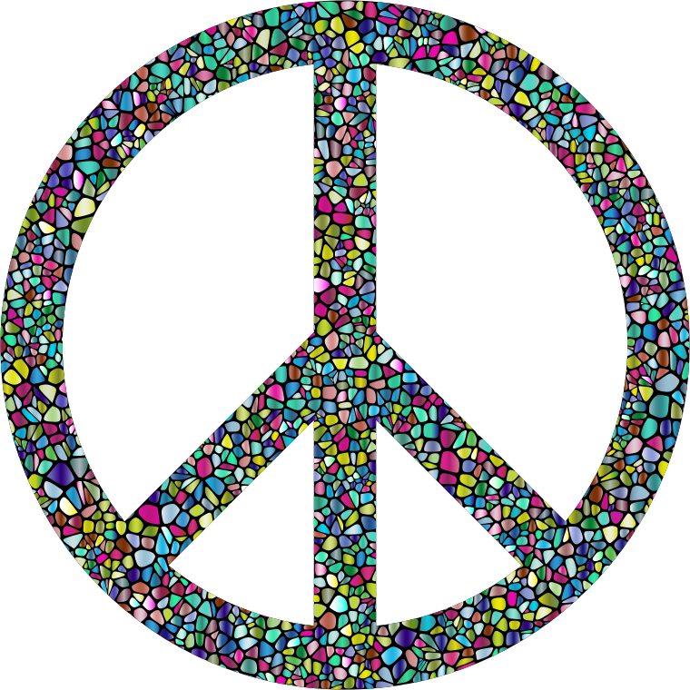 Polyprismatic Tiled Peace Sign With Background